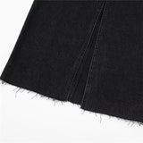 Black Denim Skirt Woman Slit Jean Long Skirts For Women Fashion 2023 High Waist Summer Midi Skirt Y2k Streetwear