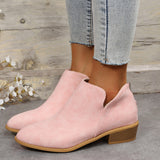Velvet Thin Leather Boots Women Chelsea Boots Coarse And Martin Boots British Style Short Boots And Bare