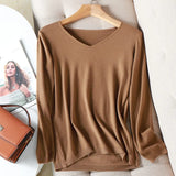 2021 autumn winter Sweater Knitted Pullover women v-neck oversize sweater female loose long sleeve sweater top