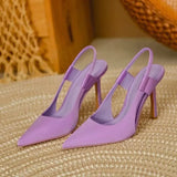 Pink High Heels Women's 2025 New Pointed French Fine Heel Muller Shoes Casual Wear Head Head