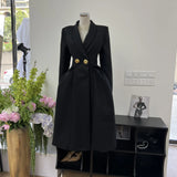 Popular High-End Vogue Collection Of Thin Coat Lady Main Air Field Retro Autumn And Winter Coat