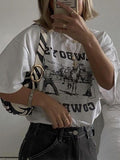 Cowboy Letter Print Tee- Outfit