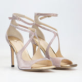 Burst Spring And Summer New Cross-Word Buckle Toe Fine Heel High Heels Jimmy Female