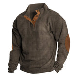 And Winter New Men's Outdoor Jacket Corduroy Leisure Collar Long