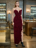 New Dress In Spring 2025 Femininity Elegant Breastless Sleeveless Design To Repair The Fork Long Dress
