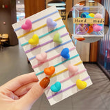 Packed Girls Cute Colorful Ball Heart Rabbit Scrunchie Kids Ponytail Holder Elastic Hair Band Fashion Hair