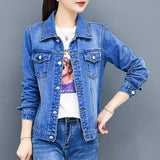 Jacket Women Jeans Jackets Blue Black New Autumn Wear Long Sleeve Female Slim Short Jacket Coat Womens Jackets and
