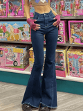 Classic High Waist Flare Jeans- Outfit