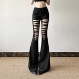 New Women's Hottie Fashion Crack Hollow Design Bow Tie Strap To Repair Micro-Trumpet