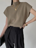 Designed Women Knit T Shirt Loose Short Sleeve Summer Pullover Korean Style Tees Fashion OL Elegant Female Tops