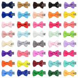 pcs/lot Cute Mini Hair Bows With Clip For Baby Girls Hair Clips Tie Solid Ribbon Barrettes Kids Hairpins Headwear