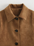 Brown Suede Overshirt- Outfit