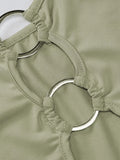 O Ring Cutout Crop Cami Top- Outfit
