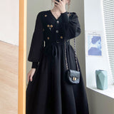 Floral Embroidery Long Dress Women Winter Sweater Bandage Dress Vintage Christmas Evening Party Dress for New Year