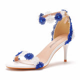 Cm With Light Mouth Fine Heel Sandals Bead Size Summer Sandals Wedding Dress High Heel