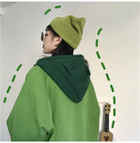Harajuku Frog Hoodie Alt Aesthetic Streetwear Women Anime Long Sleeve Oversized Kawaii Cute Pullover Green Top