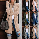 Zingj 2024 Women's Knitting Pocket Cardigan Long Sleeve Casual Knit Loose Sweater Sweater Coat Women-Outfit
