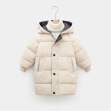 Coat Winter Teenage Baby Boys Girls Cotton-padded Parka & Coats Thicken Warm Long Jackets Toddler Kids