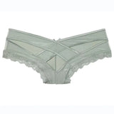 Sexy Panties Women Traceless Crotch of Cotton Briefs Lingerie High Quality Lace Hollow Out Underpants Intimates