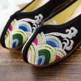 Zingj Spray Embroidered Cloth Shoes Retro Women's Cloth Slippers
