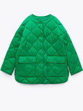 2022 New Loose Long Sleeve Cotton Coats Fashion Casual Button Pocket Winter Jacket Women Basic Light Warm Female