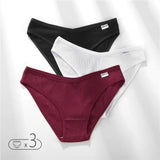 Women's Panties Women's Cotton Briefs Female Underpants V Waist Brief Underwear Plus Size Pantys Lingerie M-4XL