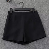 Zingj And Summer Slim Show Thin Shorts Female Blue New 2024 Korean Version Design Sense Casual A Word Wear Wide-Leg
