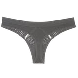 New Women's Underwear Panties Sexy Hollow Out Mesh Thong Middle-waist Large Size Breathable Comfortable Fashion