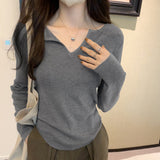 Knitted Sweater For Girls In Autumn And Winter, The New Style Is Chic And Beautiful, With A Slim Bottomed Sweater In The