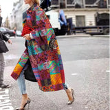 Long Flared Sleeves Printed Loose