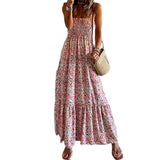 Spot 2025 Summer New Female Fashion Sexy Print Bohemian Slip