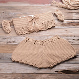 Queens Bikini 2021 Hollow Out Hand Weaving Women Knitted Tassel Sexy Swimsuit Swimwear Biquini Summer Swim