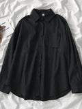 Women School Shirts JK Blouse Preppy Style Autumn Japan Long Sleeve Girls Black Shirt Harajuku Button Up Ladies