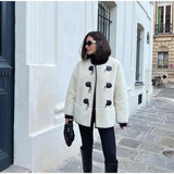 Faux Fur Plush Buckle Jacket-Outfit