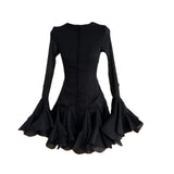 Vietnamese Niche Flowers Between Fairy Buckle Buckle Dress Sweet Salt Chic Design Solid Color