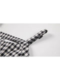 Summer Flavor Chic Black Lattice Print Slim Women Sexy Sweet Bow Dress Sleeveless Dress Fashion A Line Mini Dresses