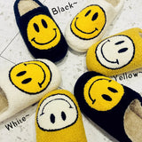 FUNKY Winter Womens'Slippers Fluffy Faux Fur Smile Face Household Slippers Shoes for Women 2021 Indoor Female