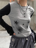 Star Long Sleeve Crop