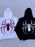 zip-up hoodie with spider