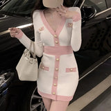 Winter Sweater vestidos feminino Women Vintage Long Sleeve Slim Sexy Bodycon Dress Korean Fashion Casual Robe
