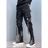 Men's Autumn And Winter Loose Tide Brand Ruffian Handsome Ins Hip-Hop Hip-Hop Wide-Legged Pants With Many