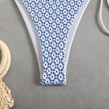 2025 Split Swimsuit Sexy Bikini Hanging Neck Tie Bikini Swimsuit