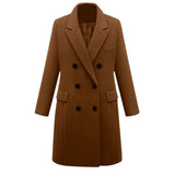And Winter Wool Jacket Womens Clothing Medium Length Woolen Coats Slim Wild Elegant Female Korean Outerwear S-5XL