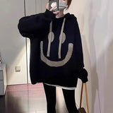 Black Apricot Color Sweater Women's Autumn And Winter Loose 2023 New Autumn And Winter Lazy Minority
