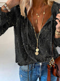 Lace Chiffon Blouse Women's Shirt 2023 Autumn Lace Blouse Casual Loose Tops Office Lady See Through Clothing