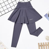 Pocket Fake Two Yoga Pants Large-Size High-Rise Sunscreen Skirts Thin Sports Wear Outside The