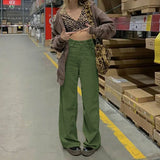 Corduroy Wide Leg Casual Female Autumn