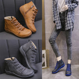 Winter Women's Shoes New Fashion Side Zipper Non-slip Wear-resistant Ankle Boots Large Size High-top Casual Short