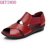 2021 Summer Gladiator Rome Casual Sandals Women Shoes Sandalia Feminina Genuine Leather Wedge Heel Comfort