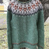 Hot New Sweater Women's Round Collar Color Loose Fashion Knitted Shirt Long